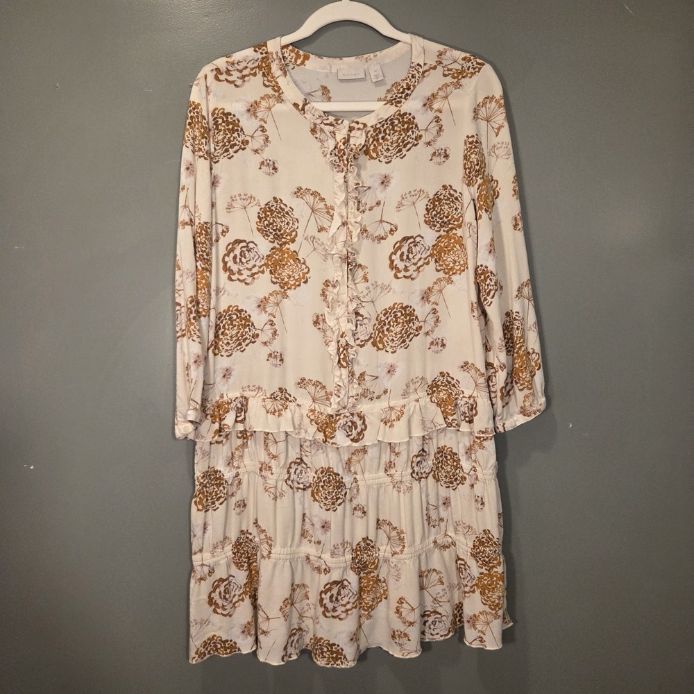 Nordstrom Hinge Floral Print Drop Waist Dress, Women's Size M
